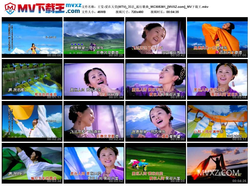 王莹-爱在天堂(MTV)_国语_流行歌曲_MC305381